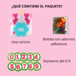 Corona de princesas para cumpleaños infantiles