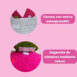 Corona para cumpleaños reversible   con números del 0-9