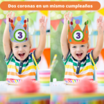 Corona cumpleaños reversible naranja con números del 0-9