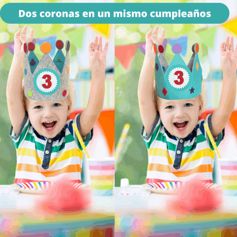 Corona de Rey reversible  con números del 0-9