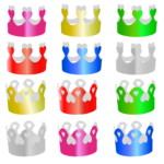 coronas de reinas de corazones. Corona cumpleaños de cartulina metalizada de colores