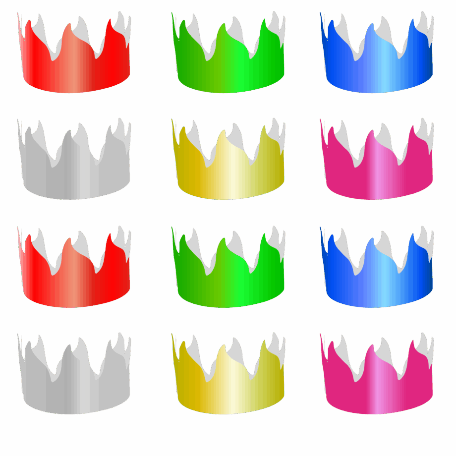 corona cartulina de colores para cumpleaños y fiestas infantiles