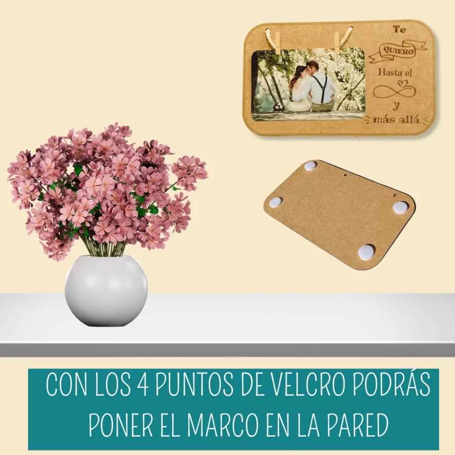 Marco de una foto  "Te quiero hasta el infinito y más allá"