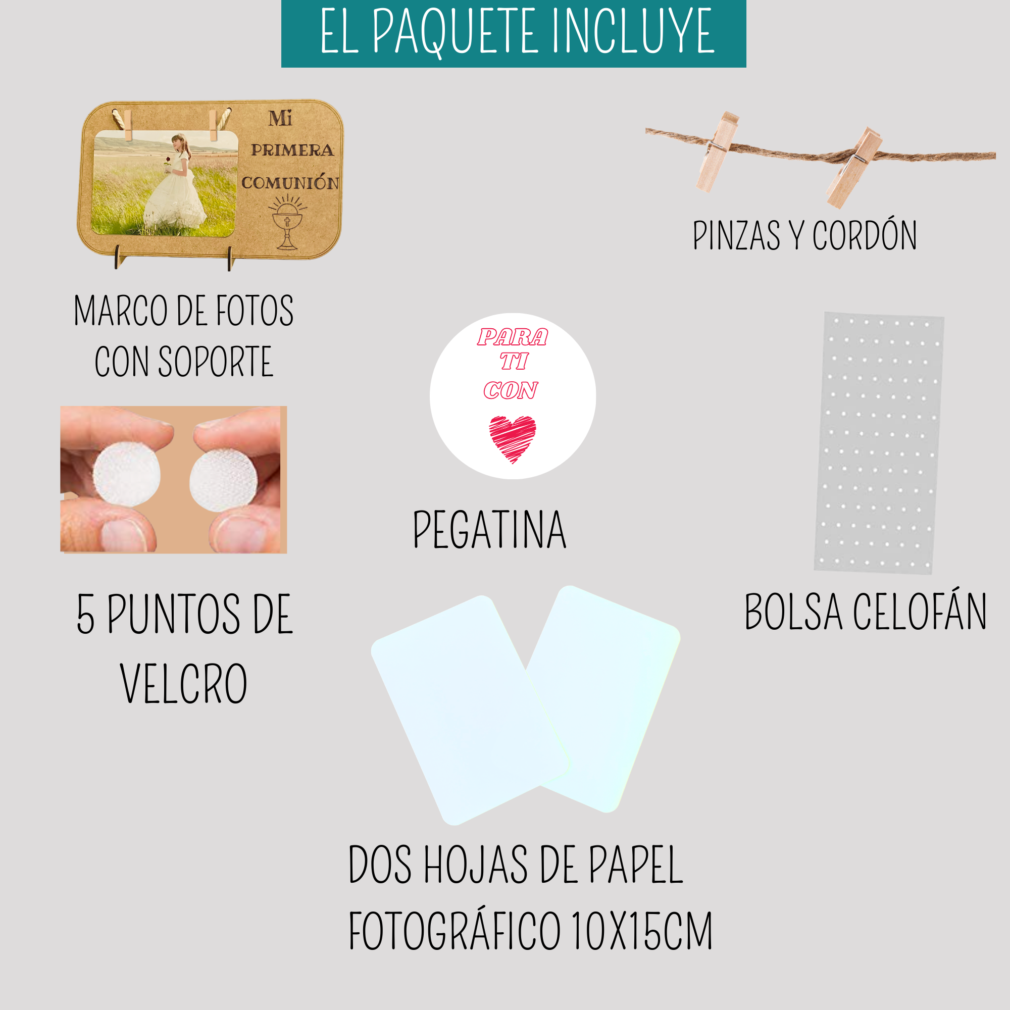 Marco de fotos original  "Mi Primera Comunión"