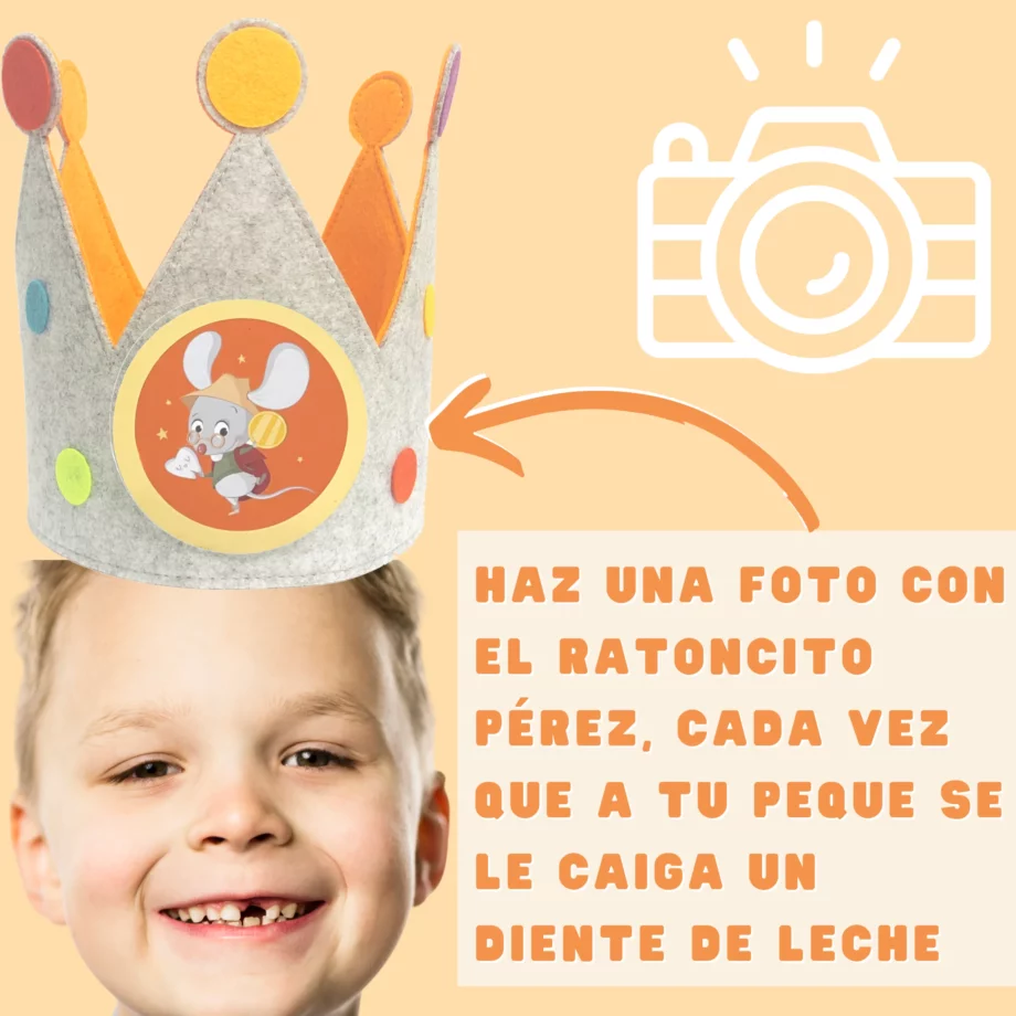 Corona para cumpleaños infantiles con ilustraciones