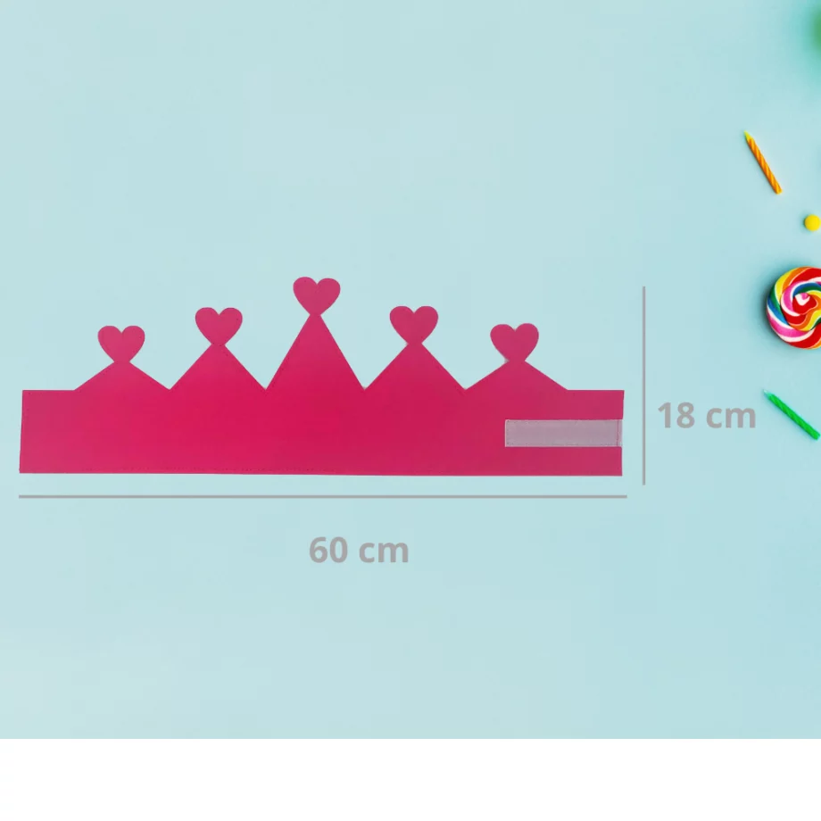 Corona cumpleaños con números del 1 al 9. Corona Reina Rosa