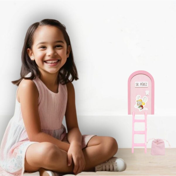 puerta ratoncito perez rosa niña