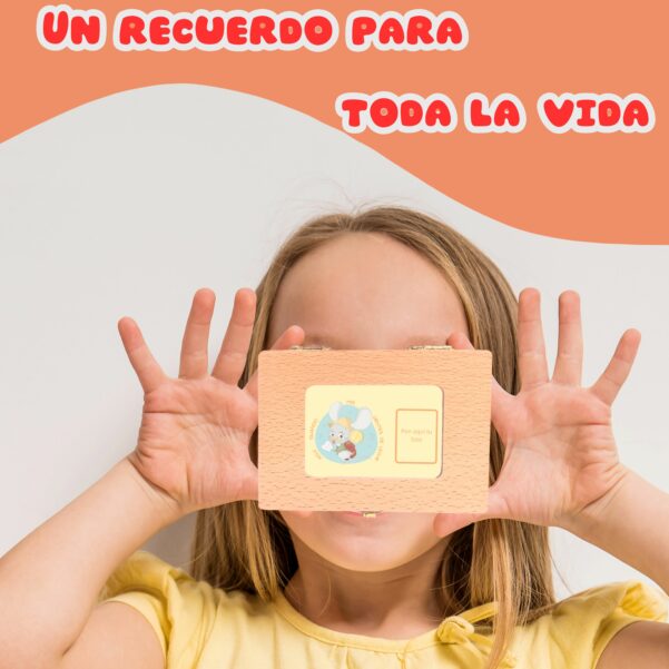 niña caja dientes de leche raton perez