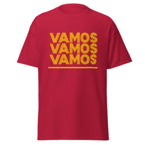 Camiseta roja de algodón clásica unisex