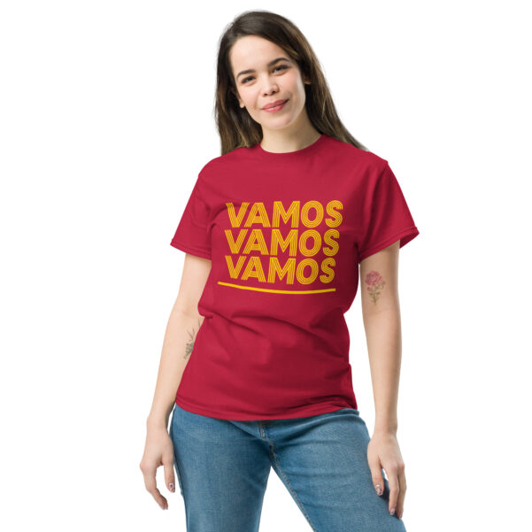 Camiseta roja de algodón clásica unisex