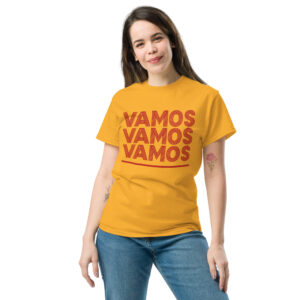 Camiseta amarilla de algodón clásica unisex