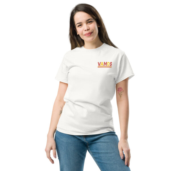 Camiseta blanca de  algodón  Vamos clásica unisex