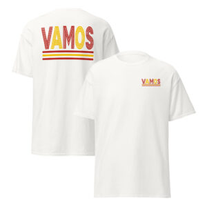Camiseta blanca de  algodón  Vamos clásica unisex