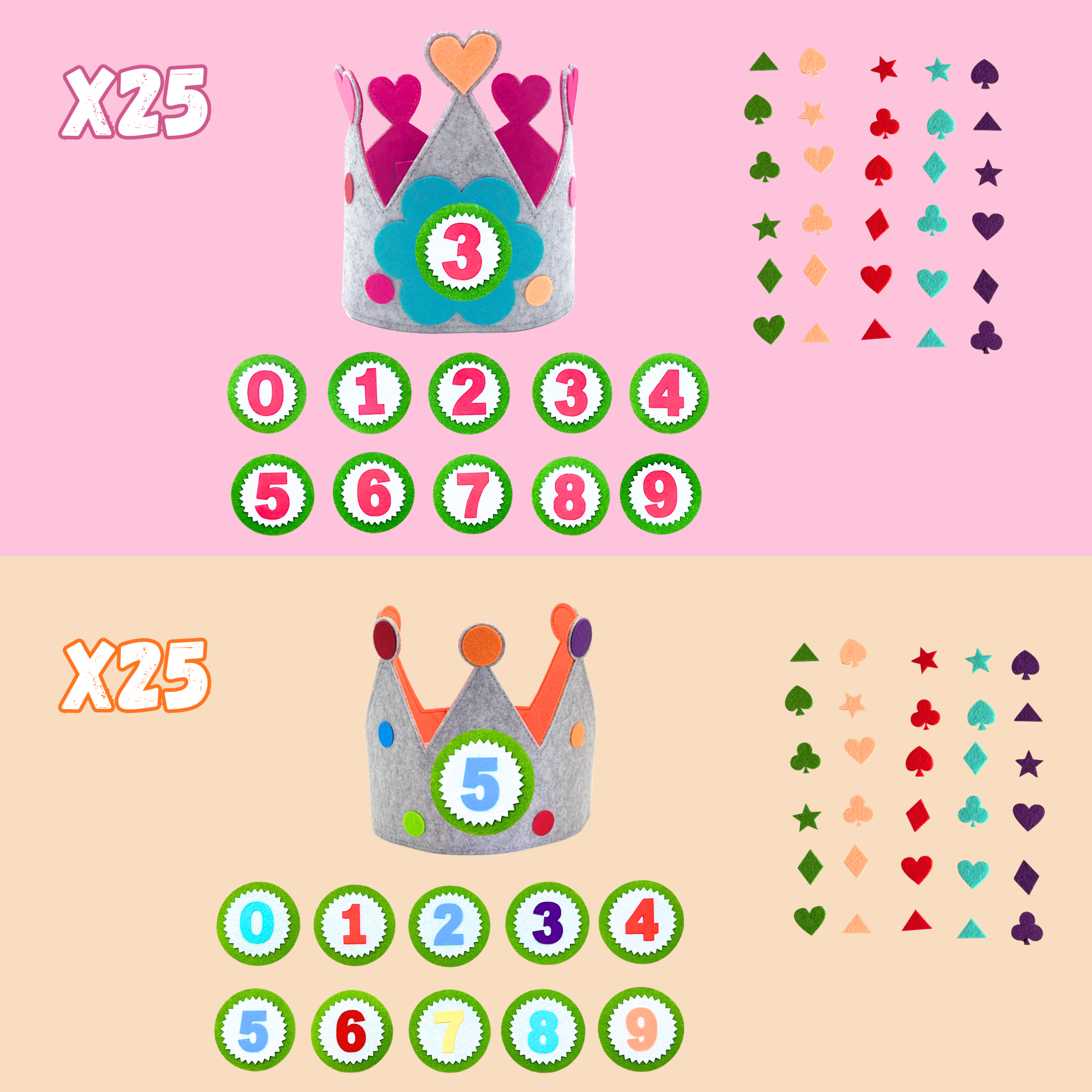 coronas cumpleaños con numeros